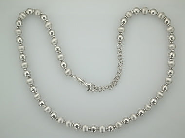 Silver Bead Necklace