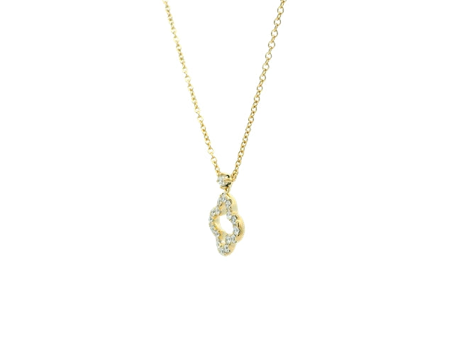 Quatrefoil Necklace with Diamonds