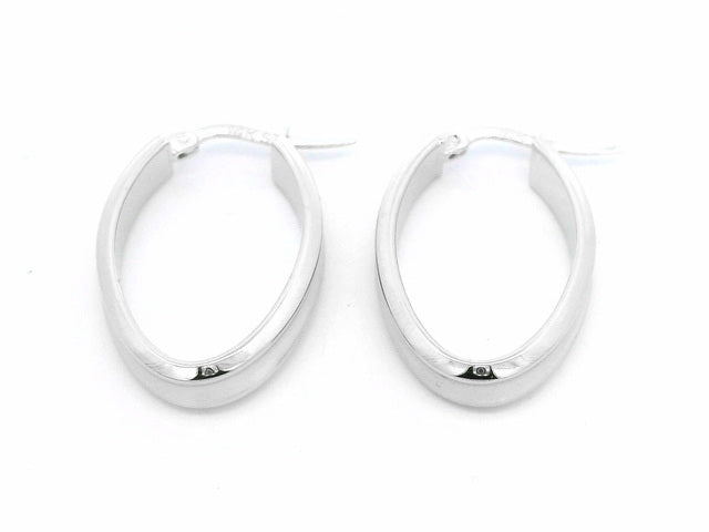 14KT Oval Hoop Earrings