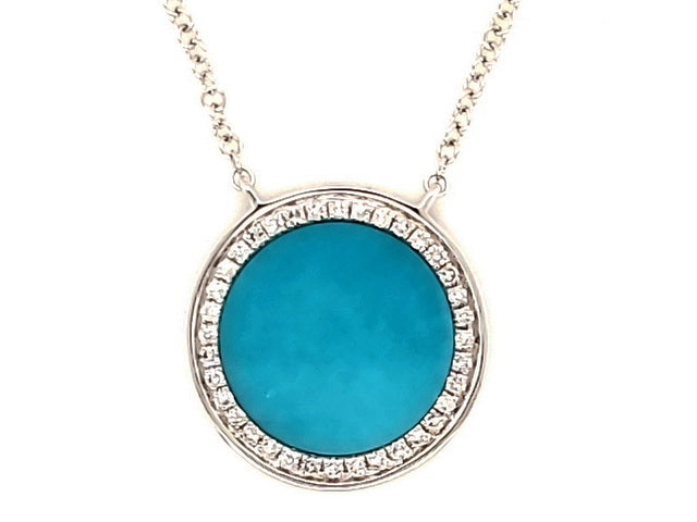 Turquoise & Diamond Pendant