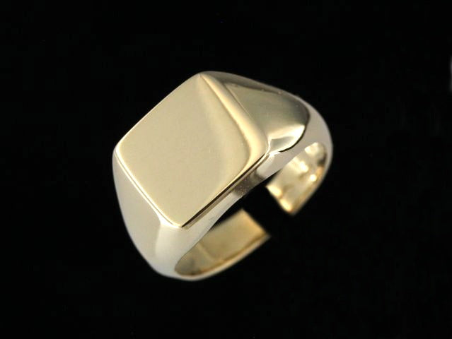 14KT Square Signet Ring