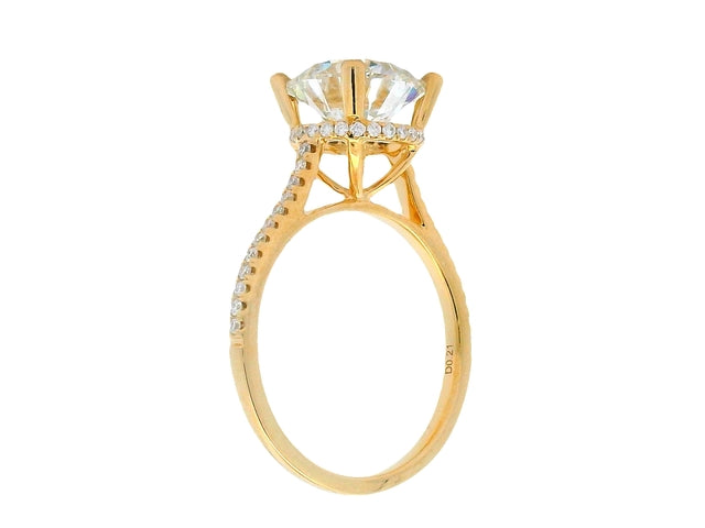 18KT Hidden Halo Engagement Ring