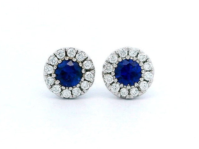 Sapphire & Diamond Studs