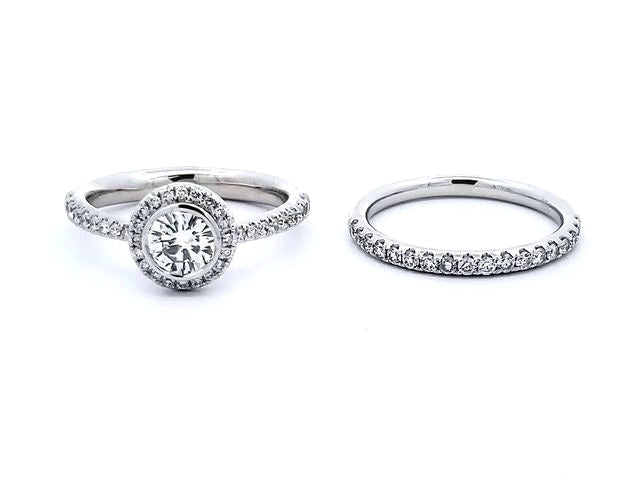 18kt Diamond Engagement Set