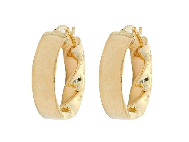 10KT Hoops With An Inside Pattern
