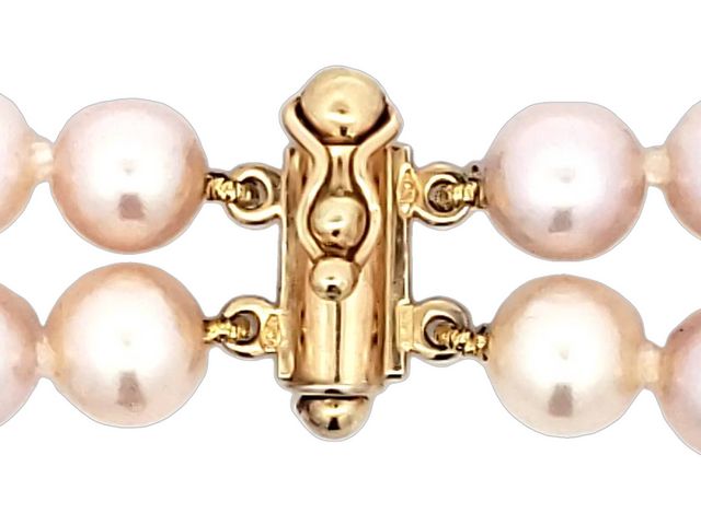 Double Strand Of Multicolor Pearl