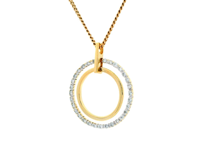 Diamond Circles Pendant and Chain