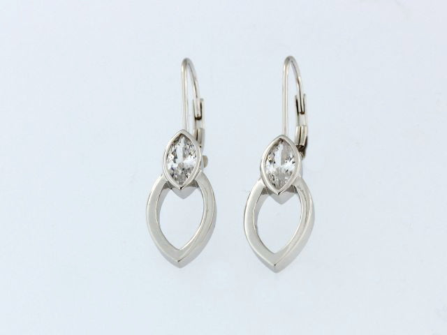 Silver French Backs with Cubic