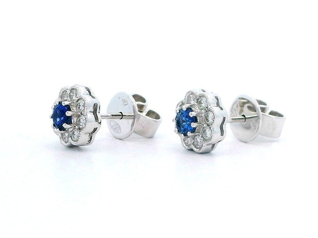 18kt Sapphire and Diamond Earrings
