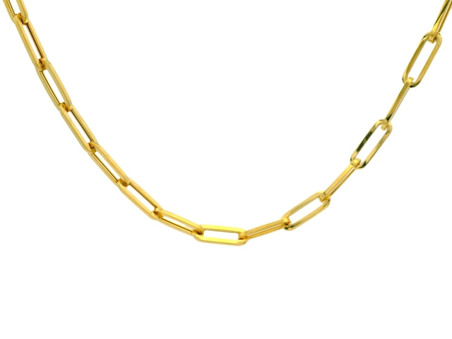 10KT "Paperclip" Style Chain