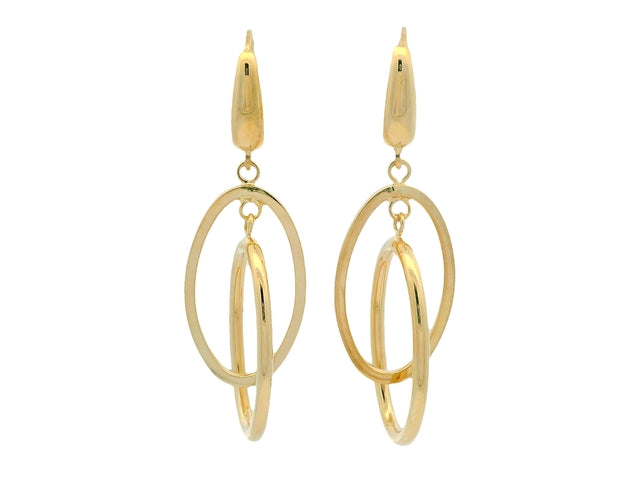 10KT Interlocking Hoop Earrings