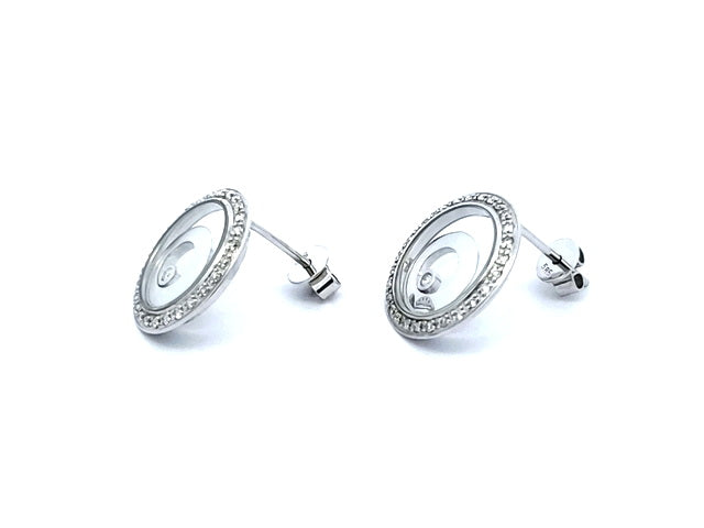14KT Floating Diamond Earrings