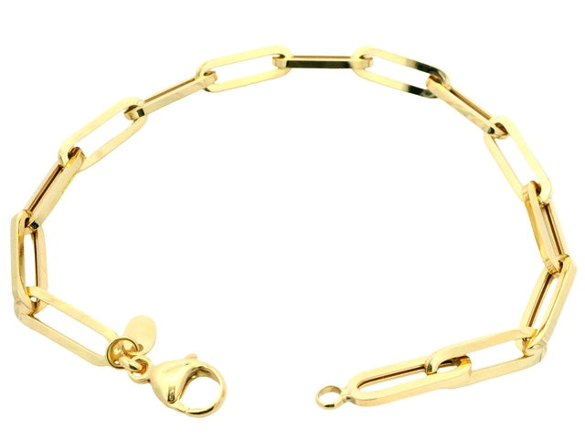 10KT Paperclip Bracelet