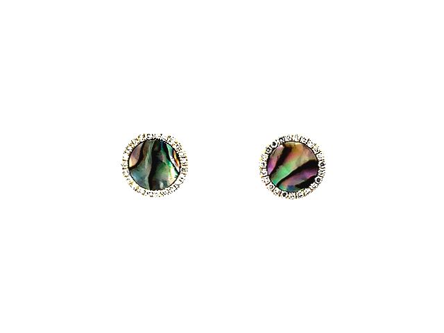 Abalone & Diamond Earrings