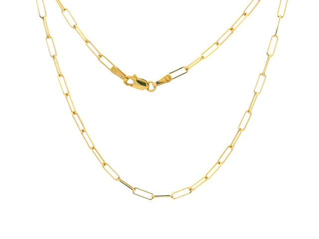 14KT Paper Clip Necklace