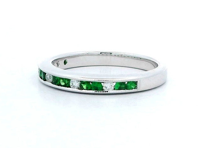 Tsavorite Garnet & Diamond Band