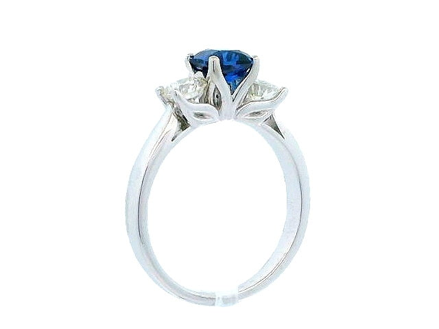 Cushion Sapphire & Diamond Ring