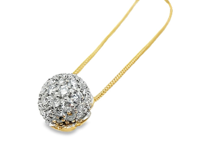 14KT Diamond Ball Pendant