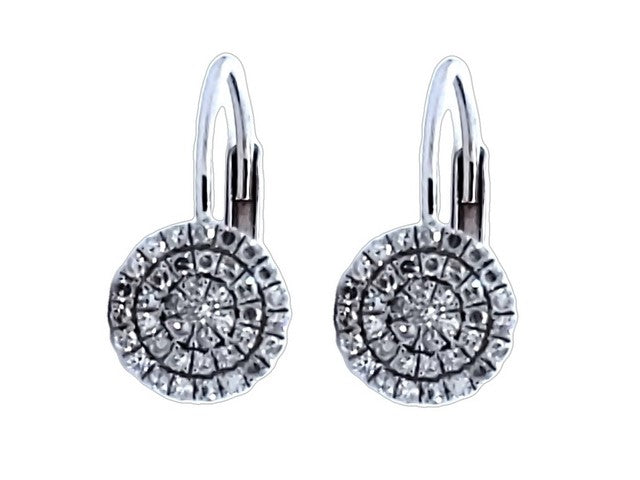 Pavee Diamond French Back Earrings