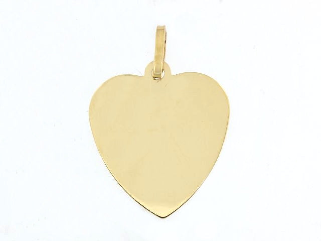 10KT Engravable Heart Pendant