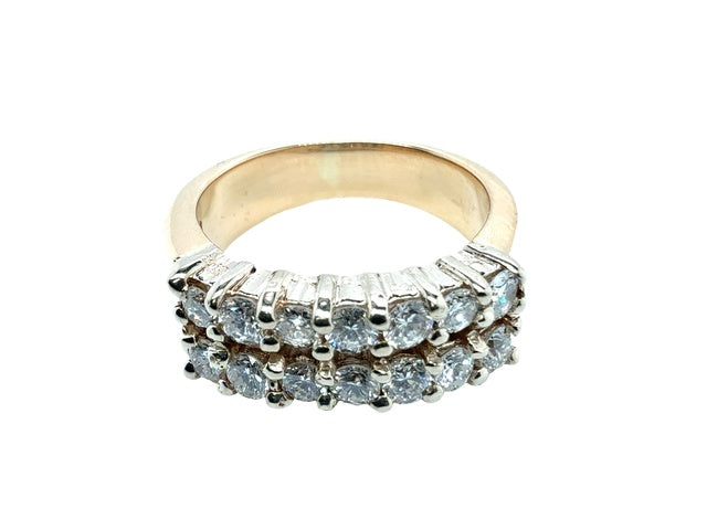 14 Karat Yellow Gold fancy design diamond ring