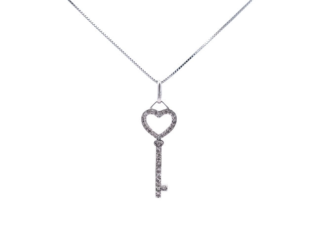 Key Necklace with Diamonds