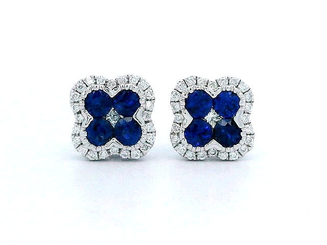 Sapphire & Diamond Studs
