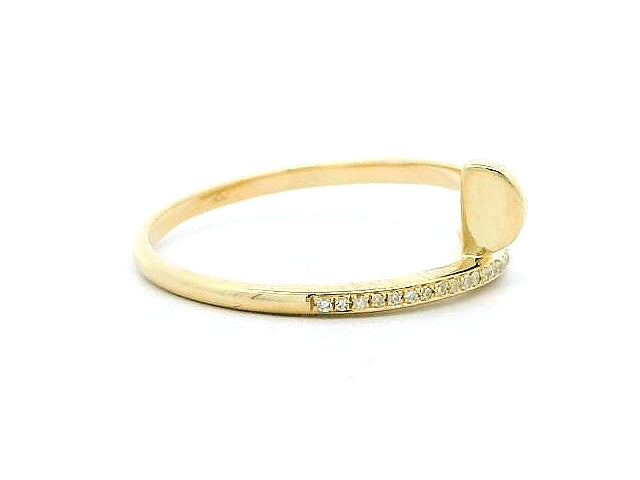 14KT Spike Ring with Diamonds