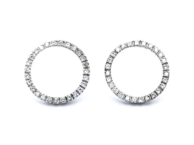 18KT Diamond Circles Earrings