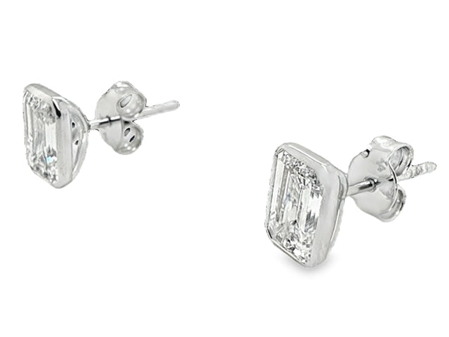 LAB Grown Emerald Cut Earrings