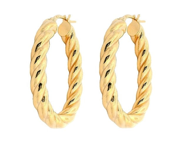 10KT Oval Hoops