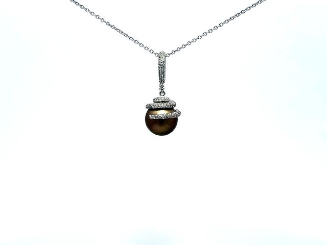 .47ctw & Chocolate Pearl Pendant