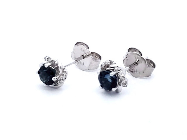 Sapphire & Diamond Studs