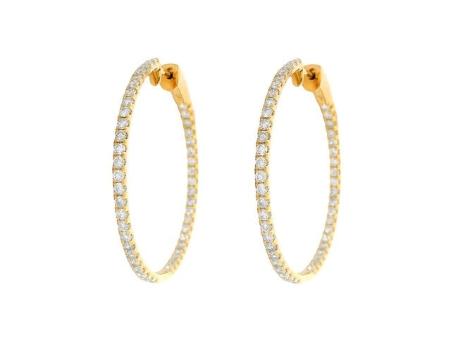 1.96 ctw Diamond Hoops