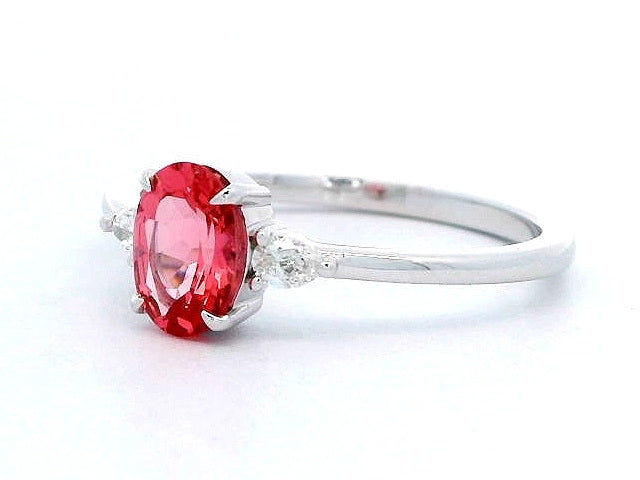 Pink Spinel & Diamond Ring
