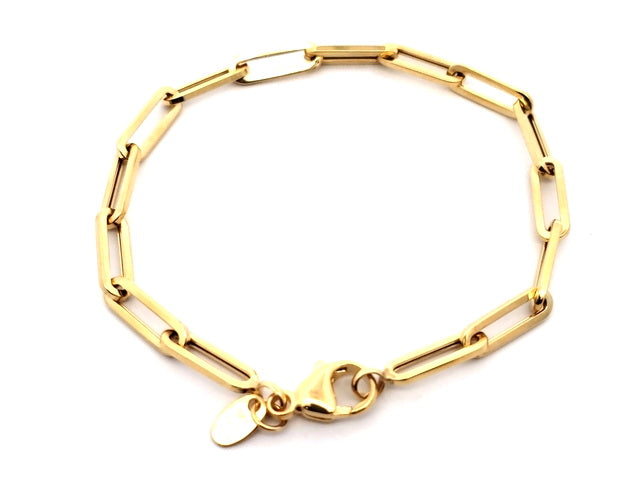 10KT Paper Clip Bracelet