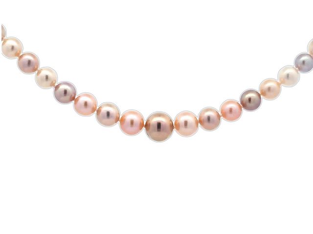 Multi-coloured Graduated Pearl Strand