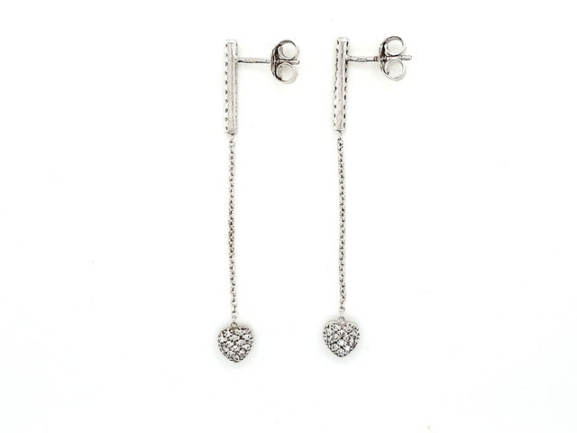 18 karat white gold drop earri