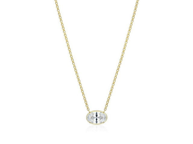 ELLE Serenelle Oval Cubic Necklace