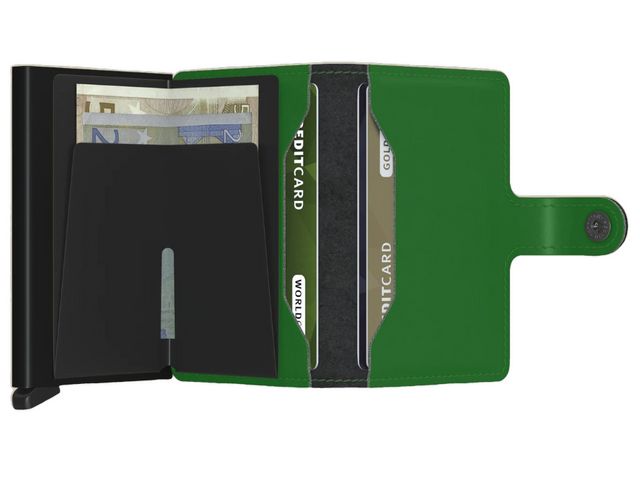 Secrid Wallet in Bright Green matte Leather