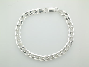 Silver Curb Bracelet