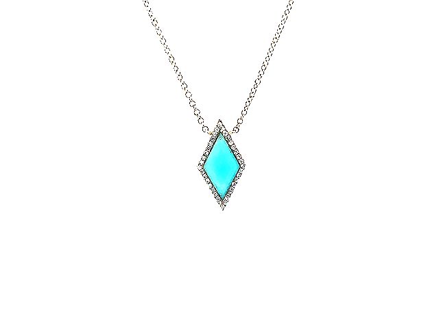 Amazonite & Diamond Pendant