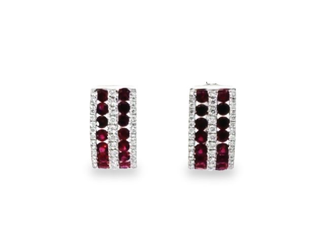Ruby & Diamond Earrings