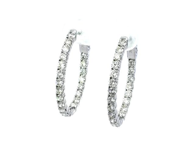 3.00 ctw Diamond Hoops