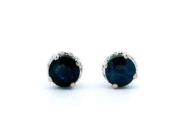 Sapphire & Diamond Studs