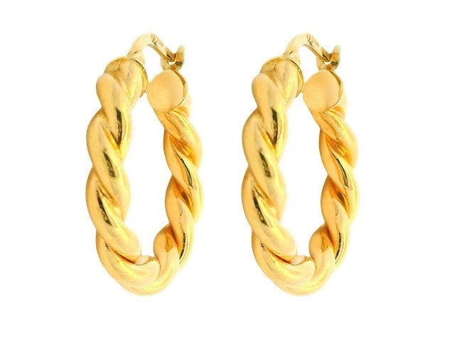 14KT Yellow Gold Woven Hoops