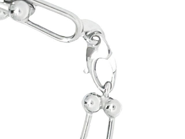 14KT white gold designer link