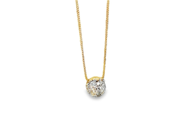 14KT Diamond Ball Pendant