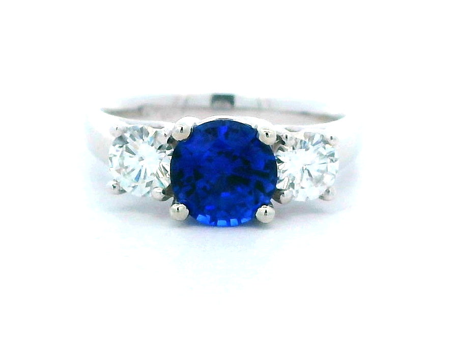 14KT Sapphire & Diamond Band