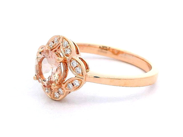 Morganite & Diamond Ring